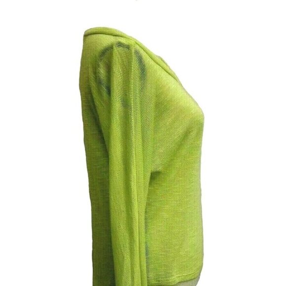 Aeropostale Womens Blouse Size M Light Green Long Sleeve Scoop Neck - Picture 5 of 11